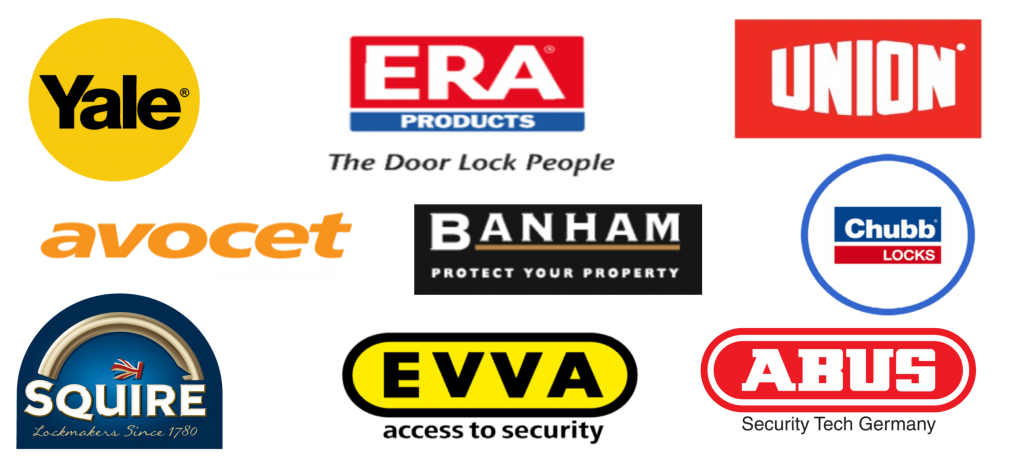 Lock brands used by our Locksmith in Esher